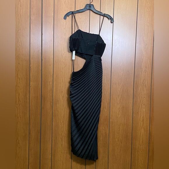 Alice + Olivia Pleated Cut-Out Midi-Dress size 0 - Picture 10 of 14